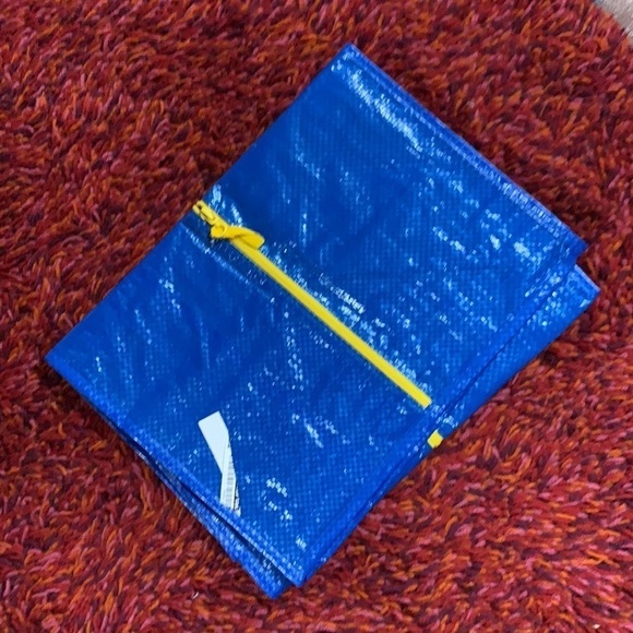 NEW IKEA Large Frakta Plastic Shopping Recycle Tote XL Blogger Favorite Tarp - Picture 7 of 7